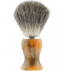 Помазок для бритья IL Ceppo, каучуковая смола, барсучий ворс, рукоять - желтый цвет