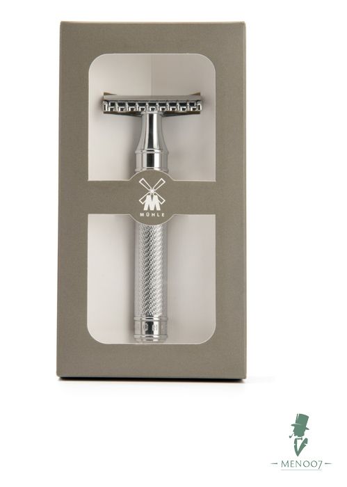 Т-образная бритва R 41 MUEHLE TRADITIONAL, c удлиненной ручкой, хром, open comb