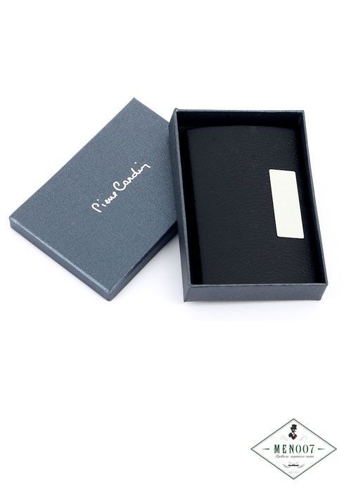 Визитница Pierre Cardin, кожа, цвет чёрный