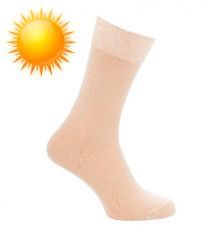 Носки мужские SAPHIR, бежевые, хлопок (80%), нейлон (20%).