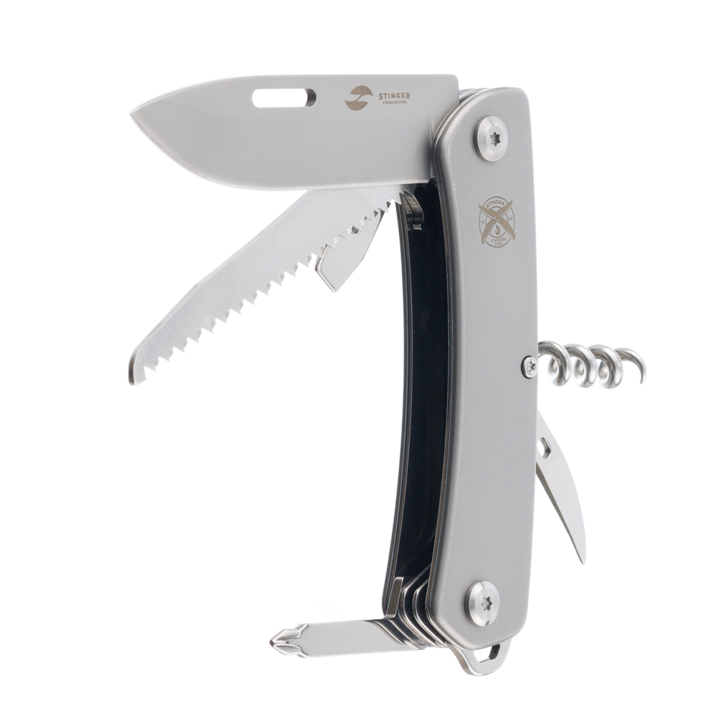 Нож перочинный Stinger, 103 мм, 10 функций,в картонной коробке