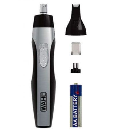 Триммер для стрижки волос в носу и ушах WAHL Deluxe Lighted, черный