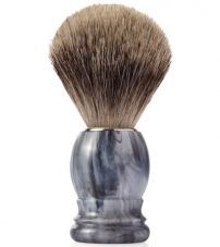 Помазок для бритья Mondial, пластик, ворс барсука, рукоять - цвет серый