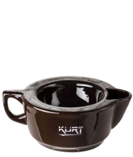 Скаттл керамический для бритья двухконтурный с ручкой черного цвета, K_40057 KURT