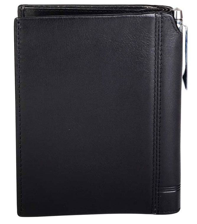 Кошелёк с отделением для паспорта+ручка Classic Century, кожа наппа, гладкая, чёрный,14 х 11 х 1см