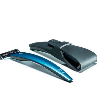 Подарочный набор Bolin Webb R1, бритва R1-S синяя, дорожный чехол