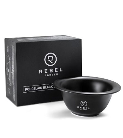 Фарфоровая чаша для бритья REBEL BARBER Black Matt Shaving Bowl