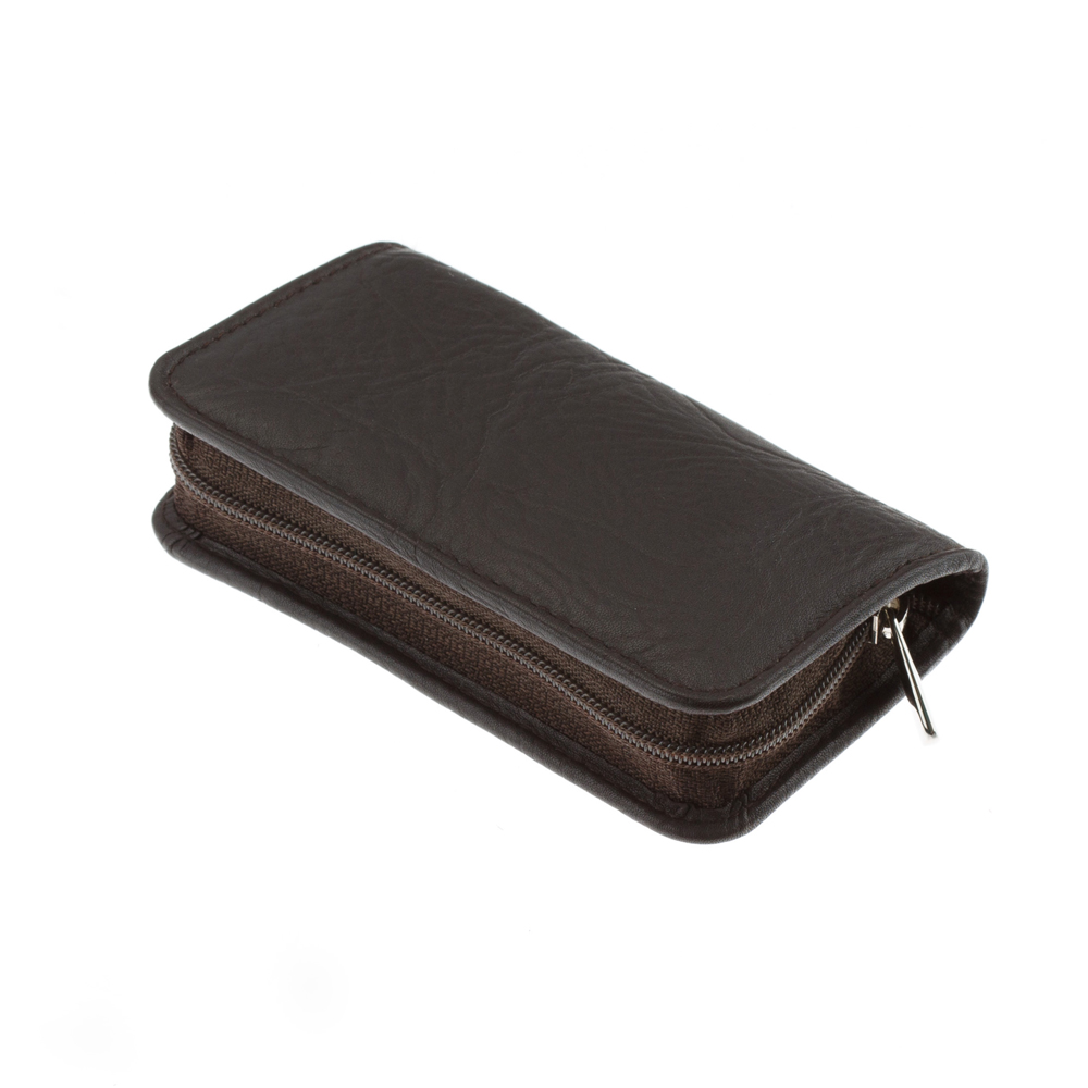 Маникюрный набор YES, 5 пр. 9012 Футляр: натуральная кожа, цвет коричневый 9012