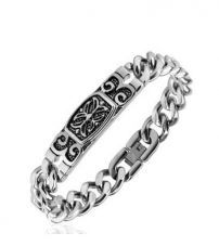 Браслет с кельтским крестом и орнаментом на вставке Spikes