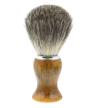 Бритвенный набор IL Ceppo: станок, помазок, подставка, желтый цвет, имитация мрамора