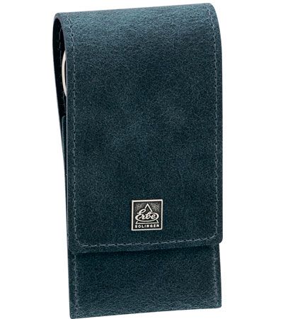 Маникюрный набор Erbe, 3пр. Футляр: натур.кожа, цвет зеленый 