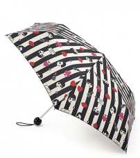 Легкий изящный зонт «Лица», механика, Lulu Guinness, Superslim, Fulton L718-2683