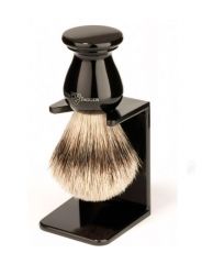 Помазок с подставкой Edwin Jagger Super черная смола