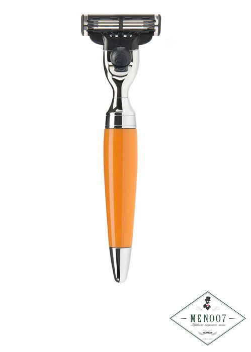 Бритва MUEHLE STYLO, Mach3, смола, цвет карамели