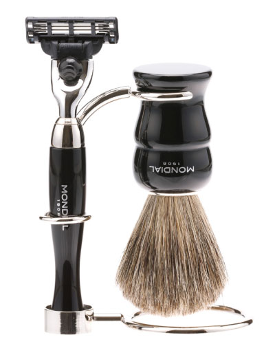 Бритвенный набор S.Quire: станок, помазок, подставка; чёрный MONDIAL M-1180