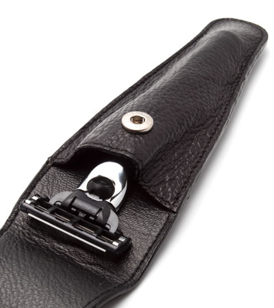Кожаный чехол для Mach3/Fusion, черный Parker Shaving LP2 -17см.
