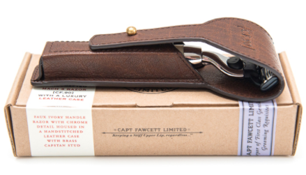 Дорожный бритвенный набор CAPTAIN FAWCETT  Razor & Handcrafted Leather Case