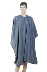 Пеньюар для стрижки DEWAL"Матовый", полиэстер, серый 128х148 см, на крючках