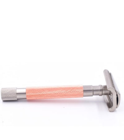 Т-образный станок N 55SL-RG PARKER Т Semi-Slant Satin Rosegold для двусторонних лезвий, розов.золото