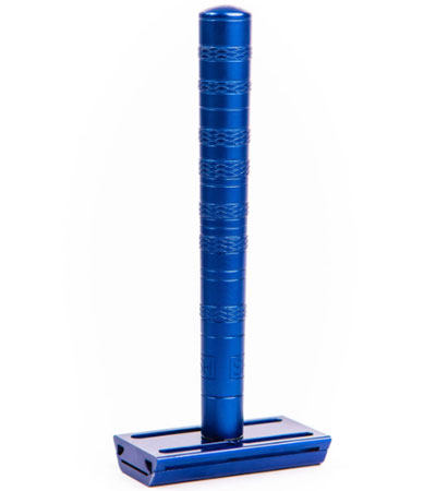 Т-образная бритва Henson Shaving AL13, синяя, Medium