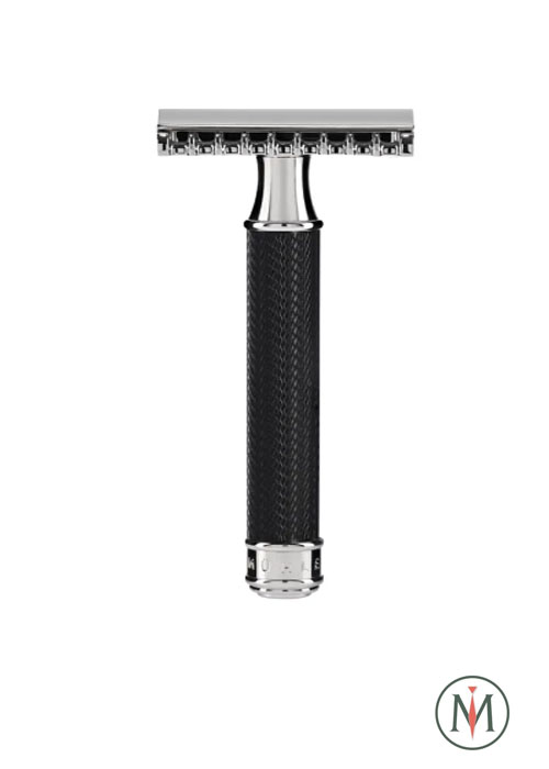 Т-образная бритва MUEHLE TRADITIONAL, черный хром, open comb