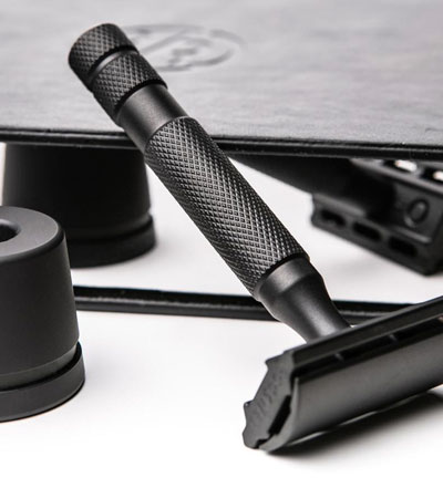 Т-образная бритва Rockwell 6S, нержавеющая сталь, черная