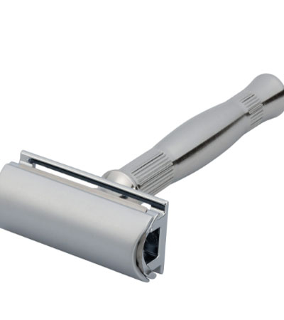 Станок для бритья Erbe с двумя лезвиями, ручка- высококачественная нержавеющая сталь, цвет: хром