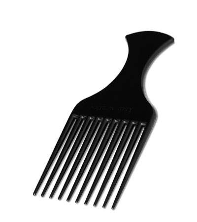 Премиальный гребень - афропик Rebel Barber Afro Comb Total Black