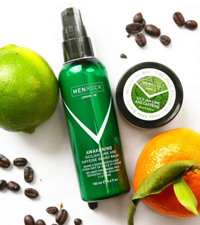 Освежающий бальзам для бороды Men Rock Sicilian Lime and Caffeine Awakening Beard Balm -100мл.