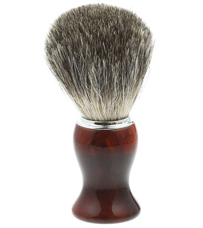 Бритвенный набор IL Ceppo: станок, помазок, чаша, подставка, коричневый цвет