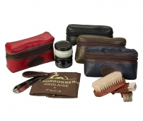 Набор для ухода за обувью в кожаном футляре (хаки) La Cordonnerie Anglaise