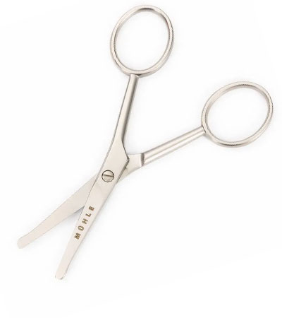 Ножницы для волос на лице MUEHLE BEARD CARE, сталь, матовый серебристый