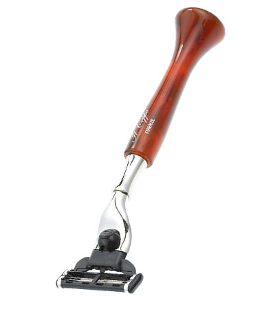 Бритвенный набор IL Ceppo: станок, помазок, подставка, коричневый цвет