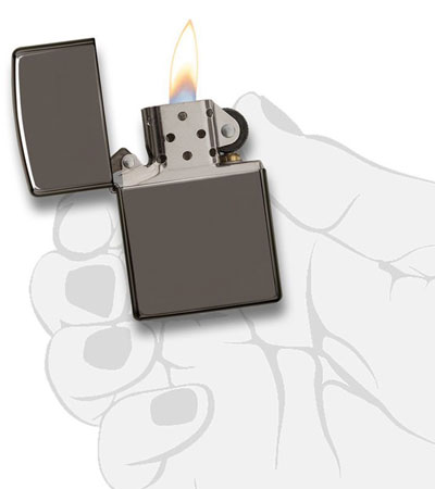 Подарочный набор: зажигалка Black Ice® и вставной блок для трубок ZIPPO 29789