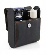 Дорожный бритвенный набор Fusion Edwin Jagger (Black with Orange Stitching)