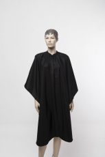 Пеньюар для стрижки DEWAL "Глянец", полиэстер, черный 128х146 см, на крючках