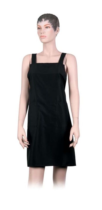 Фартук мастера DEWAL для стрижки мужской, полиэстер, черный 74х78,5см