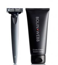 Подарочный набор Bolin Webb R1, бритва R1 серый графит, крем для бритья Bolin Webb