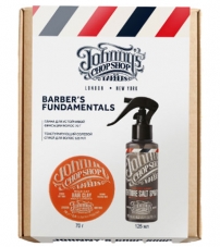 Набор для волос Johnny's Chop Shop Глина для устойчивой фиксации волос 70г + Johnny's Chop Shop Текстурирующий солевой спрей для волос 125мл