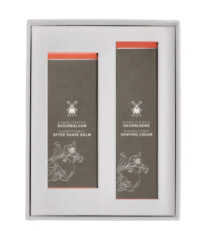 Набор для бритья MUEHLE, крем для бритья и бальзам после бритья, Грейпфрут и Мята