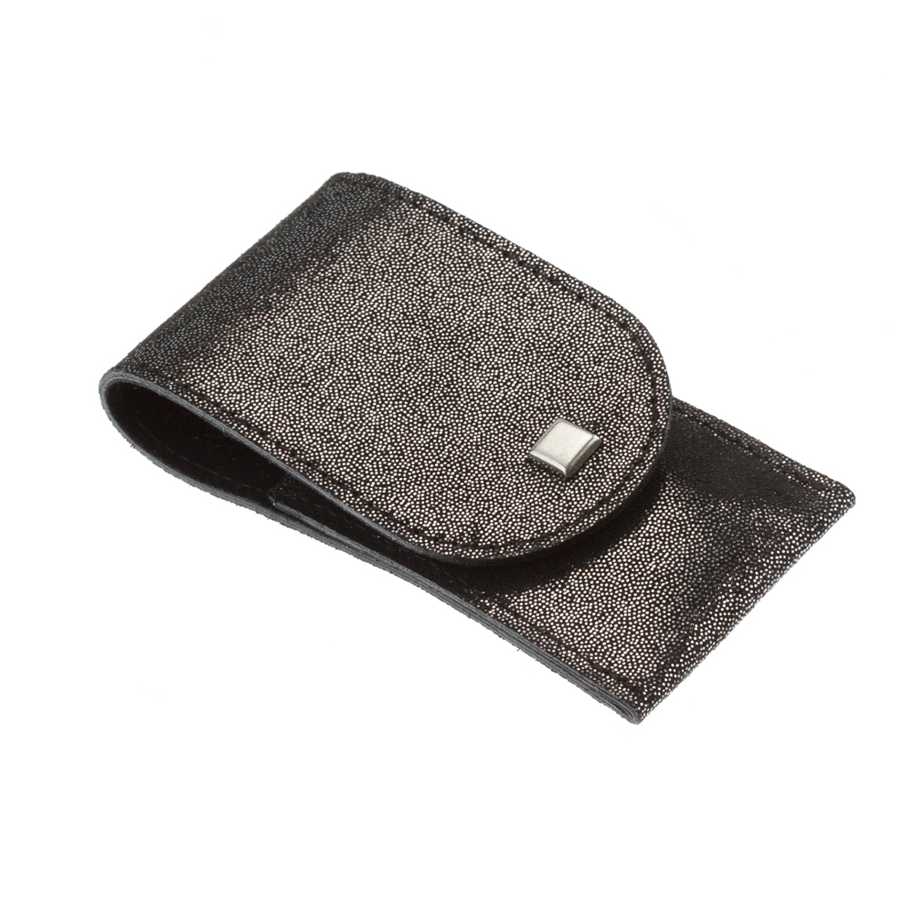 Маникюрный набор YES, 3 пр. 9153 Футляр: натуральная кожа, цвет черный