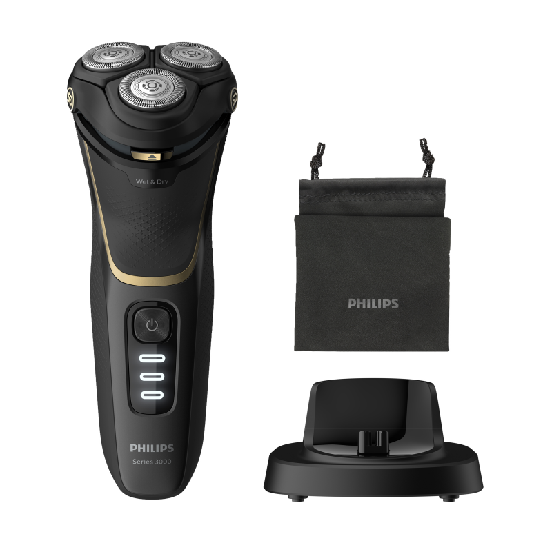 Электробритва PHILIPS Series 3000 S3333/54, черный и золотистый