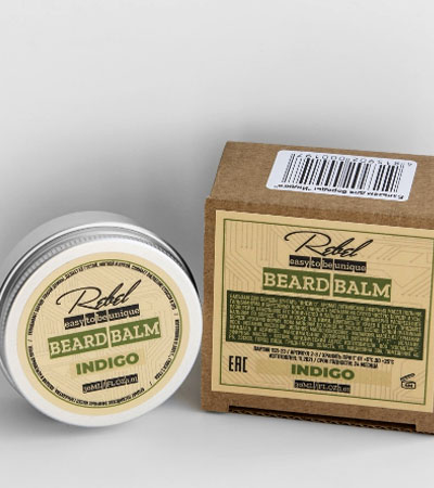 Твердый бальзам для бороды Бунтарь - Индиго - 40 гр.