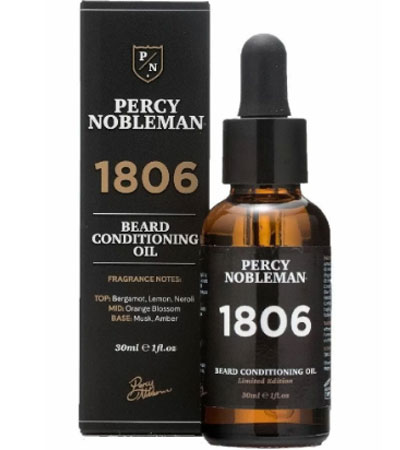 Парфюмированное масло для бороды Percy Nobleman Beard Oil 1806 - 30 мл