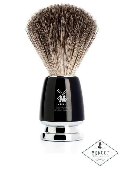 Помазок MUEHLE RYTMO, натуральный барсучий ворс, черная смола