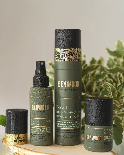 Мужской шампунь для волос и тела Forest Genwood- 250 мл