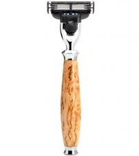 Бритва MUEHLE PURIST, Mach3, каповая береза