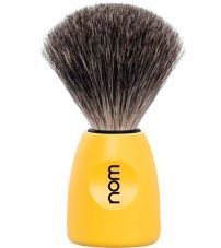 Помазок NOM, натуральный барсучий ворс, желтый пластик