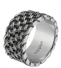 Кольцо из стали с плетёным рисунком (21 мм) ZIPPO