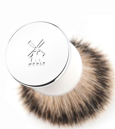 Помазок MUEHLE SOPHIST, барсучий ворс высшей категории Silvertip, фарфор, размер L